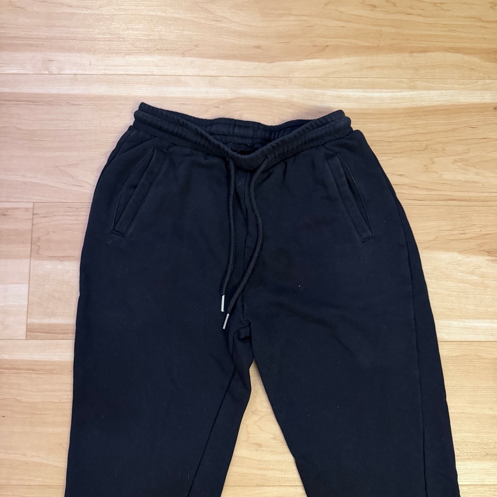 Black Flared Pants with Gothic Print - Picture 6 of 7